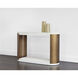 Cavette 50 X 32.5 inch White / Antique Brass Outdoor Console Table